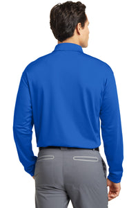 Nike Tall Long Sleeve Dri-FIT Stretch Tech Polo - Blue Sapphire Back