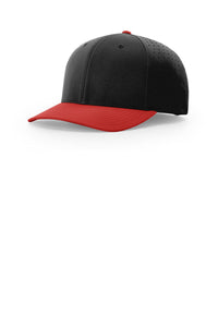 Richardson Laser Perf R-Flex Snapback 632 - Black/ Black/ Red