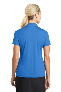 Nike Women's Dri-FIT Vertical Mesh Polo - Brisk Blue Back