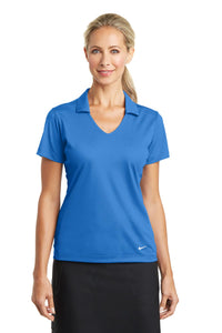 Nike Women's Dri-FIT Vertical Mesh Polo - Brisk Blue