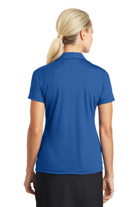 Nike Women's Dri-FIT Vertical Mesh Polo - Gym Blue Back