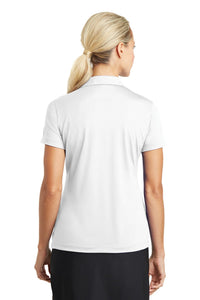 Nike Women's Dri-FIT Vertical Mesh Polo - White Back