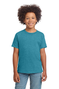 Gildan Youth Softstyle T-Shirt 64000B - Heather Galapagos Blue