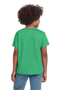 Gildan Youth Softstyle T-Shirt 64000B - Heather Irish Green Back