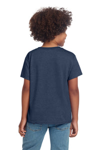 Gildan Youth Softstyle T-Shirt 64000B - Heather Navy Back
