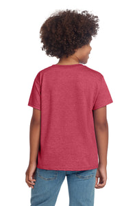 Gildan Youth Softstyle T-Shirt 64000B - Heather Red Back