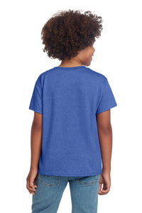 Gildan Youth Softstyle T-Shirt 64000B - Heather Royal Back