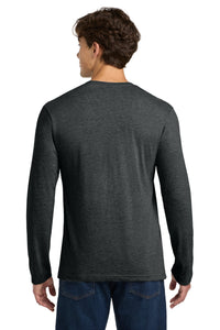 Gildan Softstyle Long Sleeve T-Shirt - Heather Dark Grey Back