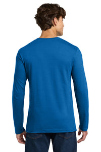 Gildan Softstyle Long Sleeve T-Shirt - Neon Blue Back