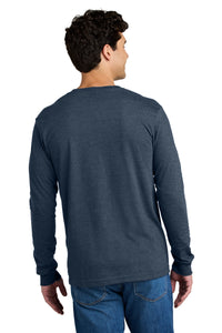 Gildan Softstyle CVC Long Sleeve Tee 64440CVC - Navy Mist Back