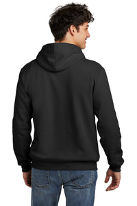 Jerzees Eco Premium Blend Pullover Hooded Sweatshirt 700M - Black Ink Heather Back