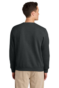 Jerzees Eco Premium Blend Crewneck Sweatshirt 701M - Black Ink Heather Back