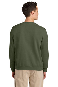 Jerzees Eco Premium Blend Crewneck Sweatshirt 701M - Military Green Heather Back