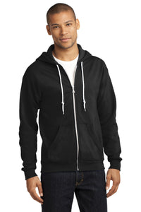 DISCONTINUED Anvil Full-Zip Hooded Sweatshirt - Black