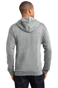 DISCONTINUED Anvil Full-Zip Hooded Sweatshirt - Heather Grey Back
