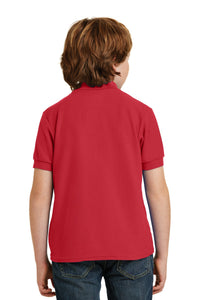 DISCONTINUED Gildan Youth DryBlend 6-Ounce Double Pique Sport Shirt - Red Back
