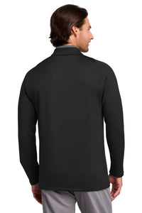 Nike Dri-FIT Stretch 1/2-Zip Cover-Up - Black/ Dark Grey Back