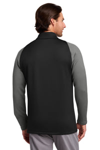 Nike Dri-FIT Stretch 1/2-Zip Cover-Up - Black/ Dark Grey/ Gym Red Back