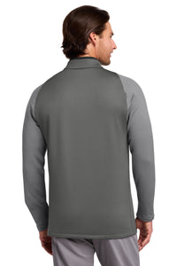 Nike Dri-FIT Stretch 1/2-Zip Cover-Up - Dark Grey/ Cool Grey/ Volt Back