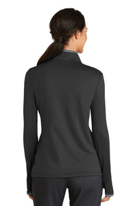 Nike Women's Dri-FIT Stretch 1/2-Zip Cover-Up - Black/ Dark Grey Back