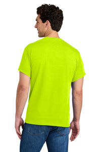 Gildan - DryBlend 50 Cotton/50 Poly Pocket T-Shirt - Safety Green Back