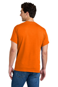 Gildan - DryBlend 50 Cotton/50 Poly Pocket T-Shirt - S. Orange Back