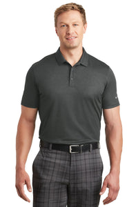 DISCONTINUED Nike Dri-FIT Crosshatch Polo - Anthracite/ Black