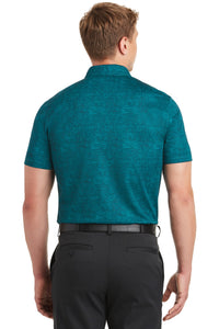 DISCONTINUED Nike Dri-FIT Crosshatch Polo - Blustery/ Navy Back