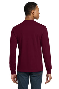Gildan - DryBlend 50 Cotton/50 Poly Long Sleeve T-Shirt - Maroon Back