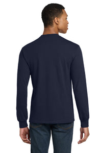 Gildan - DryBlend 50 Cotton/50 Poly Long Sleeve T-Shirt - Navy Back