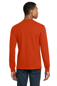 Gildan - DryBlend 50 Cotton/50 Poly Long Sleeve T-Shirt - Orange Back