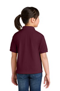 Gildan Youth DryBlend 6-Ounce Jersey Knit Sport Shirt - Maroon Back
