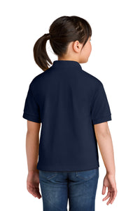 Gildan Youth DryBlend 6-Ounce Jersey Knit Sport Shirt - Navy Back