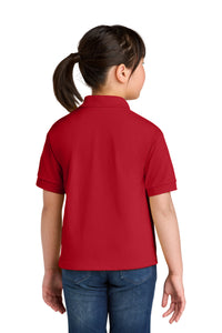 Gildan Youth DryBlend 6-Ounce Jersey Knit Sport Shirt - Red Back