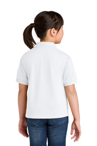 Gildan Youth DryBlend 6-Ounce Jersey Knit Sport Shirt - White Back
