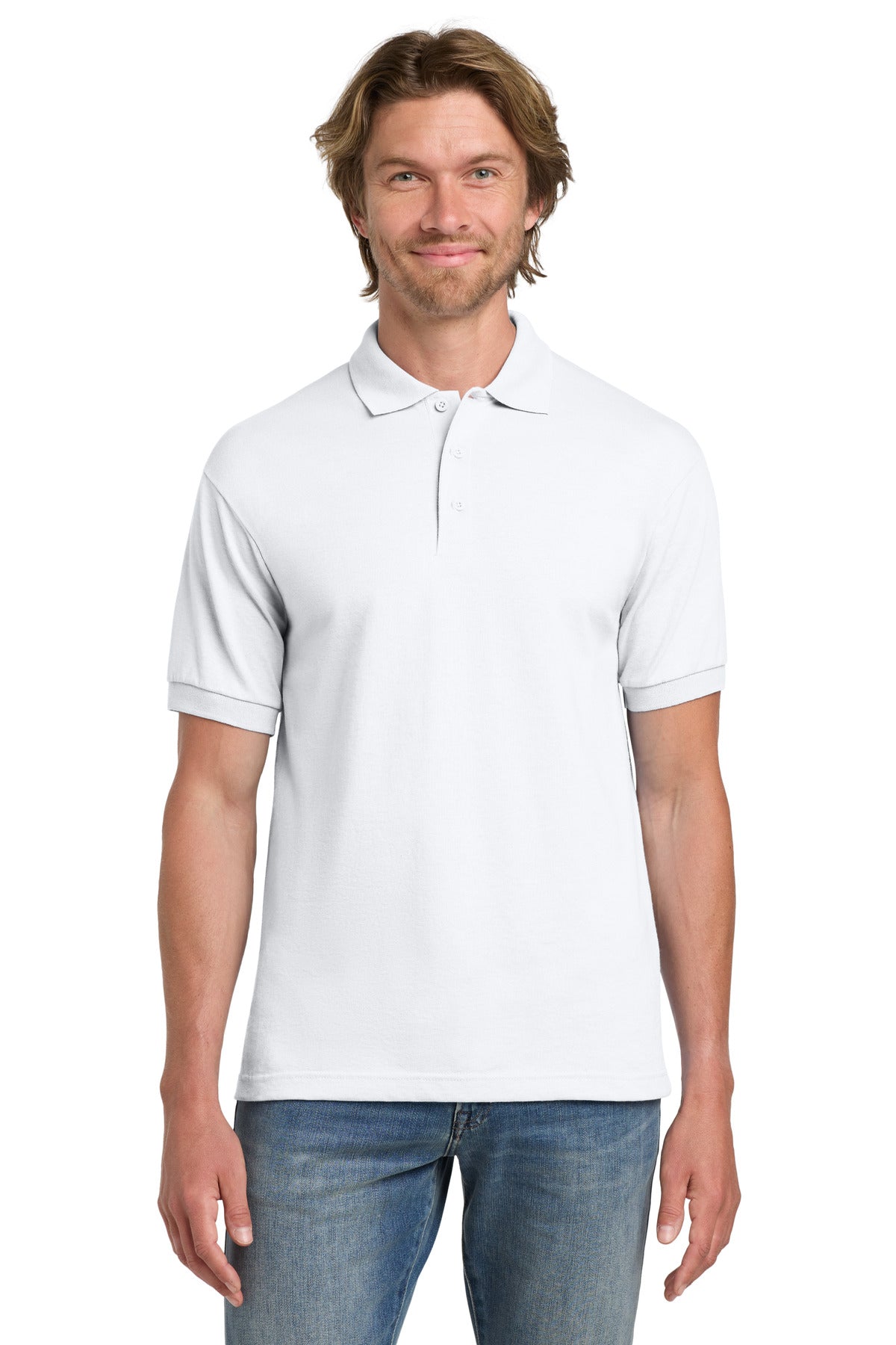 Gildan - DryBlend 6-Ounce Jersey Knit Sport Shirt - White