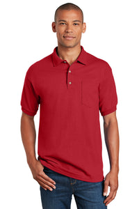 Gildan DryBlend 6-Ounce Jersey Knit Sport Shirt with Pocket - Red
