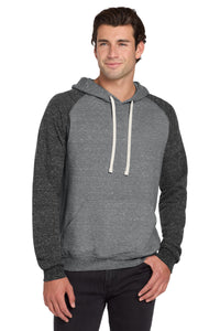 Jerzees  Snow Heather French Terry Raglan Hoodie 90M - Charcoal/ Black