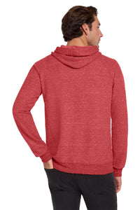 Jerzees  Snow Heather French Terry Raglan Hoodie 90M - Red Back