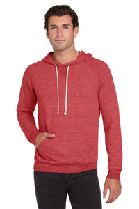 Jerzees  Snow Heather French Terry Raglan Hoodie 90M - Red