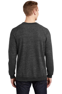 Jerzees  Snow Heather French Terry Raglan Crew 91M - Black Ink Back