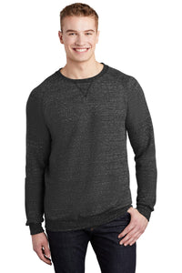 Jerzees  Snow Heather French Terry Raglan Crew 91M - Black Ink