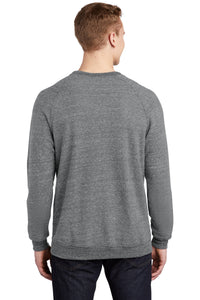 Jerzees  Snow Heather French Terry Raglan Crew 91M - Charcoal Back