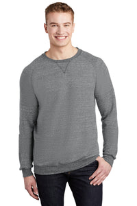 Jerzees  Snow Heather French Terry Raglan Crew 91M - Charcoal