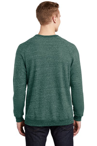 Jerzees  Snow Heather French Terry Raglan Crew 91M - Forest Green Back