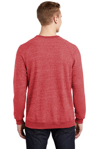 Jerzees  Snow Heather French Terry Raglan Crew 91M - Red Back