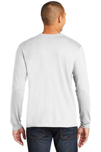 Gildan  100% Combed Ring Spun Cotton Long Sleeve T-Shirt - White Back