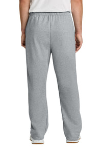 Jerzees NuBlend Open Bottom Pant with Pockets - Athletic Heather Back