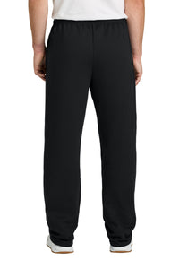 Jerzees NuBlend Open Bottom Pant with Pockets - Black Back