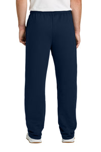Jerzees NuBlend Open Bottom Pant with Pockets - J. Navy Back